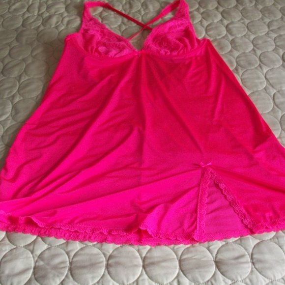 Victoria's Secret Rose Color Nightgown with Lacy - Picture 8 of 16